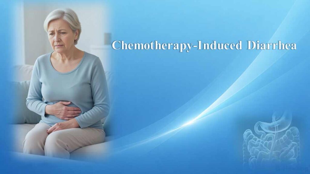 Chemotherapy-Induced Diarrhea (CID) : A Complete Guide to Management, Nutrition, and Daily Care 1 Patient experiencing abdominal discomfort related to chemotherapy-induced diarrhea