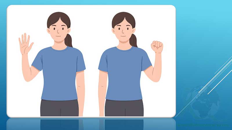 Hand exercises after breast cancer surgery showing a woman opening and closing her hand to support lymphatic flow and restore arm movement