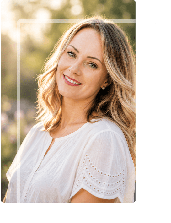 Smiling woman representing post-breast cancer care and healing journey